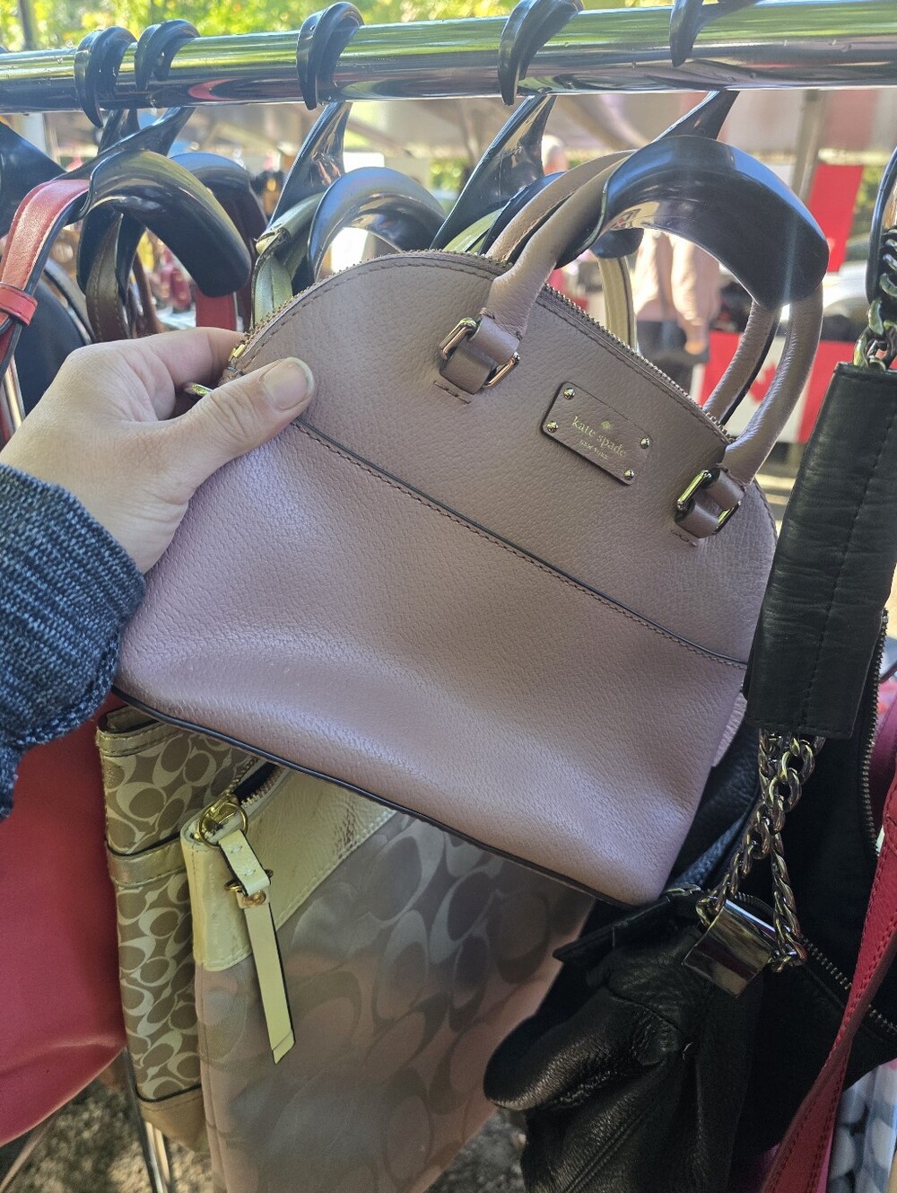 kate spade Mini Dome Satchel in Dusty Rose